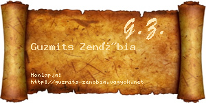 Guzmits Zenóbia névjegykártya